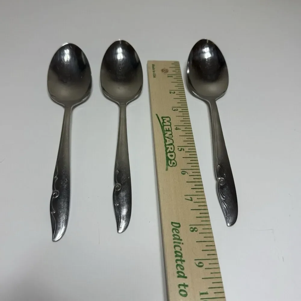 ONEIDA Decorator's Stainless MERMAID Set 3 SERVING SPOONS 8 1/4